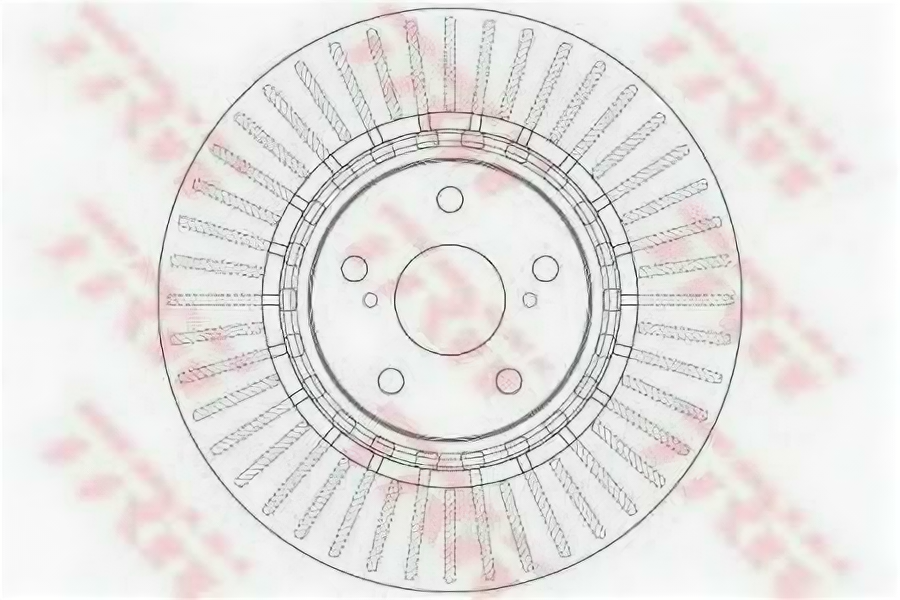 диск торм.пер. Lexus RX 09- / Rav4 12- TRW DF6265