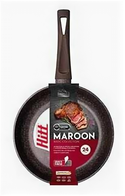 Hitt HM1024 Сковорода Hitt Maroon 24см а/п .