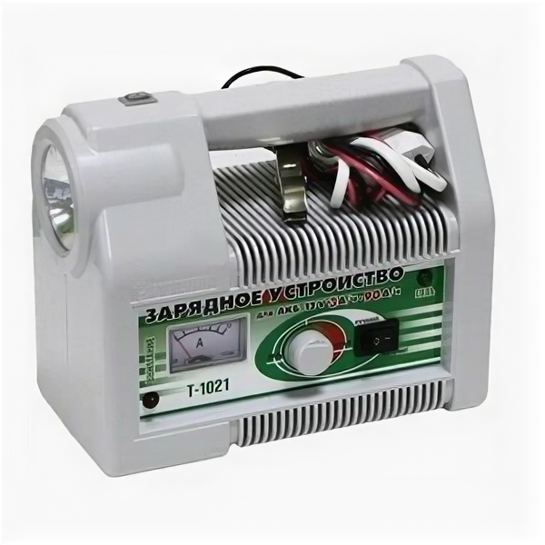 Зарядное устройство Автоэлектрика Т-1021 вольтметр / фонарик