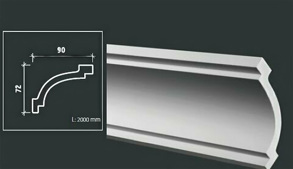 Карниз из полиуретана Perfect AB 406 (72*90*2400мм)