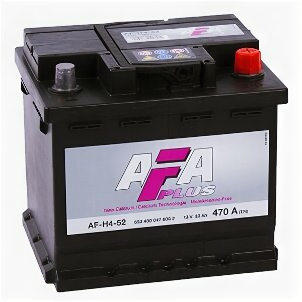 Аккумулятор AFA AF-H4-52 52 Ач 470А обратная полярность