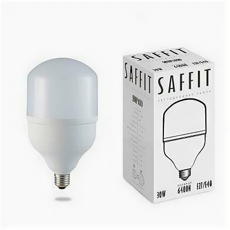 Saffit Лампа светодиодная Saffit E27-E40 30W 6400K Цилиндр Матовая SBHP1030 55091