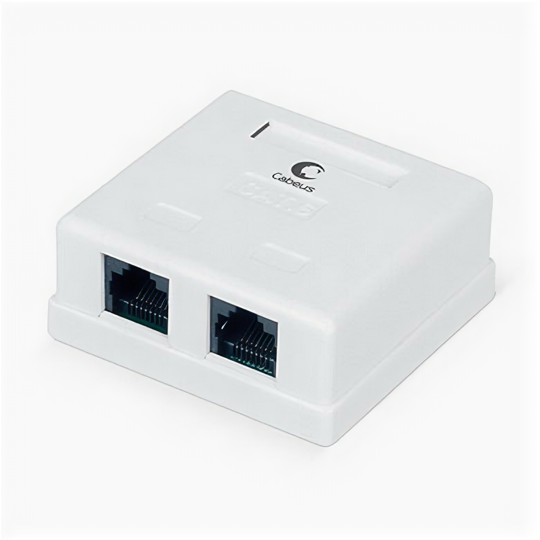 Cabeus WS-8P8C-Cat.6-2 Розетка компьютерная RJ-45(8P8C) категория 6 двойная внешняя Dual IDC