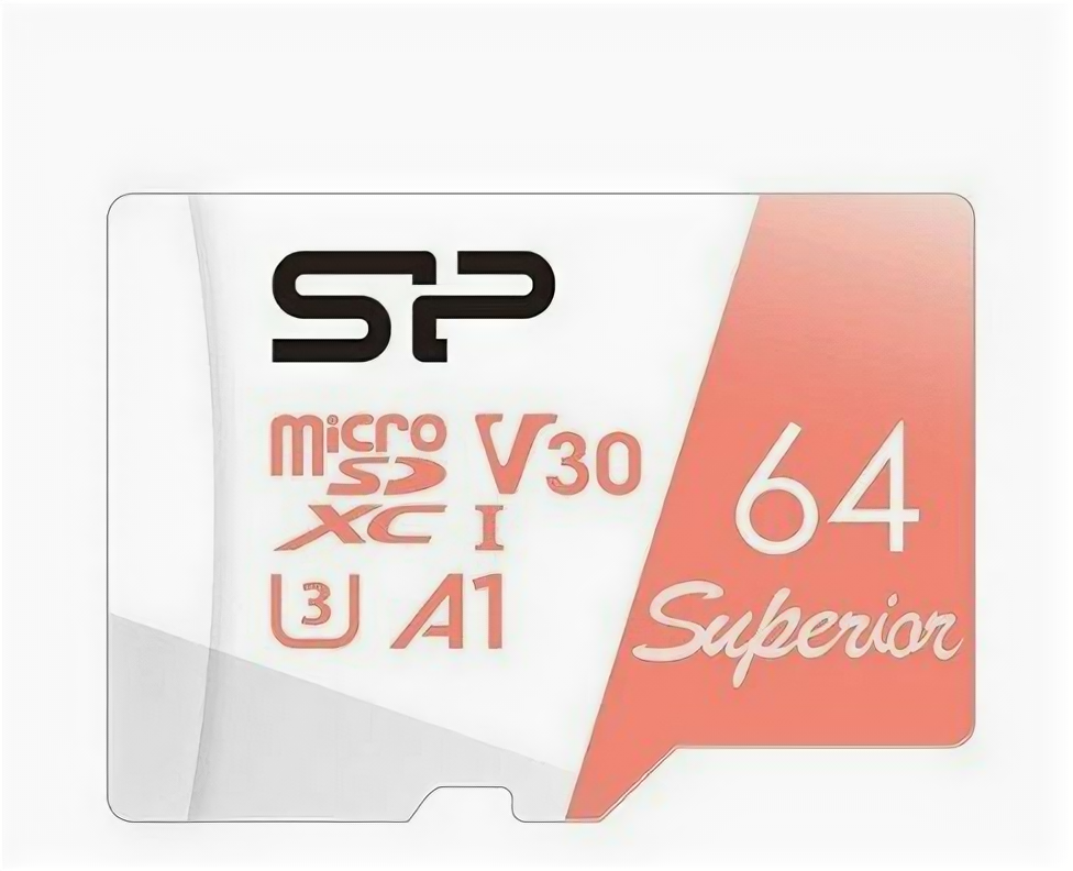 Флеш карта microSD 64GB Silicon Power Superior A1 microSDXC Class 10 Uhs-i U3 100/80 Mb/s SP064GBSTX .