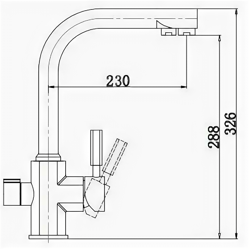 Смеситель для кухонной мойки KAISER Decor (40144-8) - фотография № 2