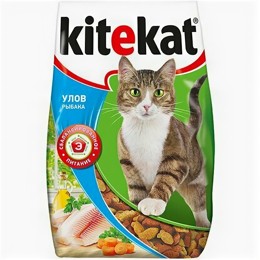 Kitekat Китикет сухой корм для кошек Улов рыбака 350 гр - фотография № 3