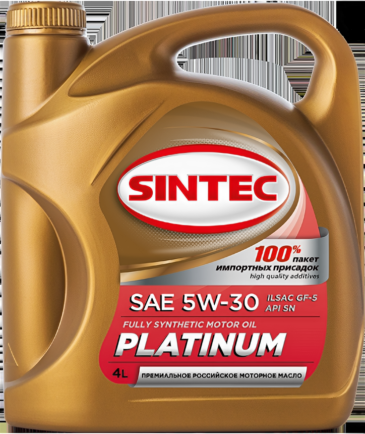 Моторное масло Sintec Platinum SAE 5W30 API SN ILSAC GF-5 синтетическое 4л 801973