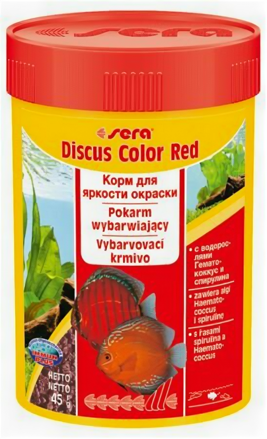 Sera Корм Sera Discus Color Red для яркой окраски «красных» форм дискусов, гранулы 100 мл