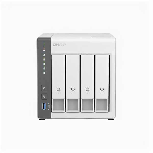 Сетевое хранилище данных QNAP D4 (REV. C) NAS 4 HDD trays.ARM 4-core Cortex-A55 2.0GHz RAM 4 GB (max) 1x2.5GbE 1x1GbE 2xUSB 2.0 port1xUSB 3.2 Gen 1