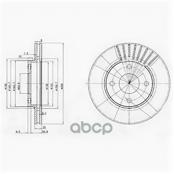 Bg3359_диск Тормозной Передний! Ford Focus/Fiesta All 98> Delphi арт. BG3359