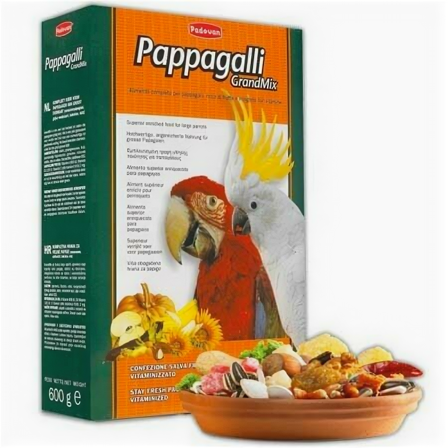 Padovan Grandmix Pappagalli Основной корм для крупных попугаев 2кг