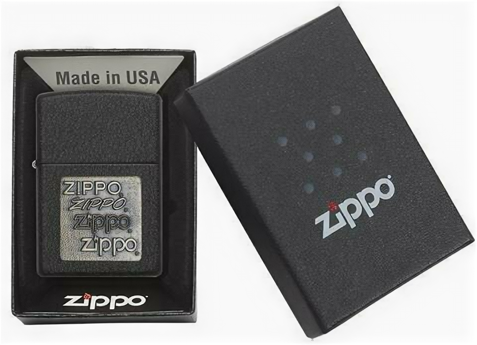 Зажигалка Zippo Classic Black Crackle чёрная-матовая