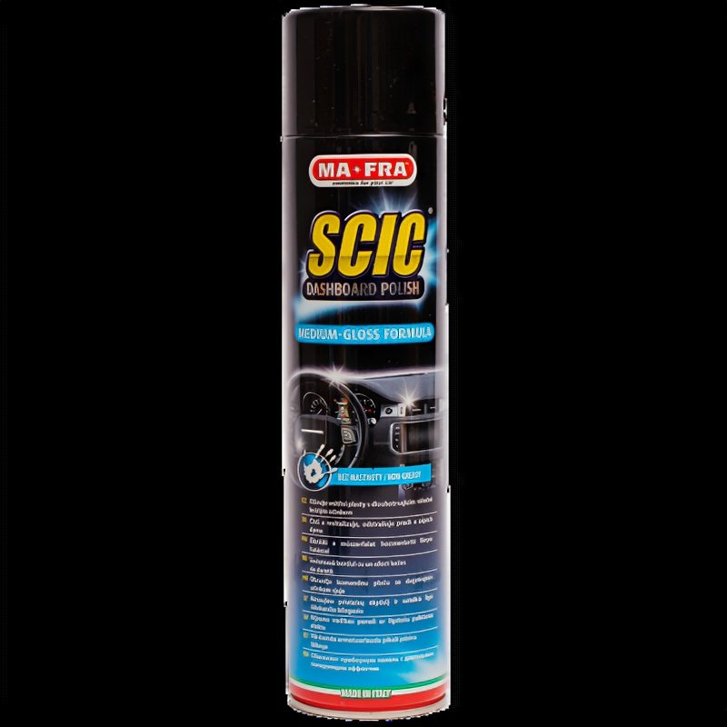 MA-FRA SCIC BLUE (spray) 600 ML защитная полироль для пластика со средним блеском.