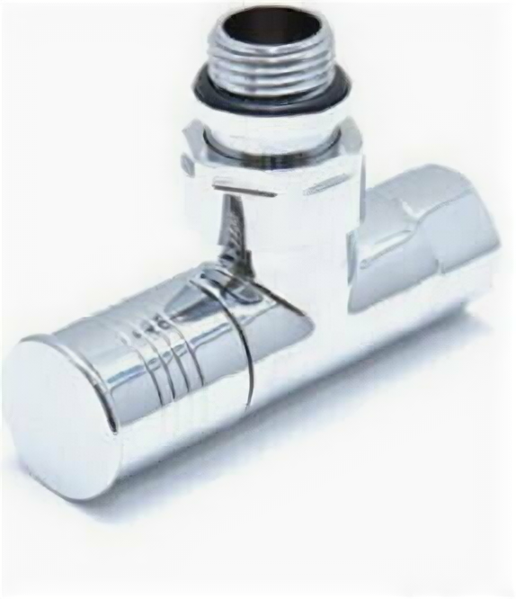 фото Вентиль запорный угловой Luxon гайка/штуцер 1/2"Х1/2 хромированный для П/С