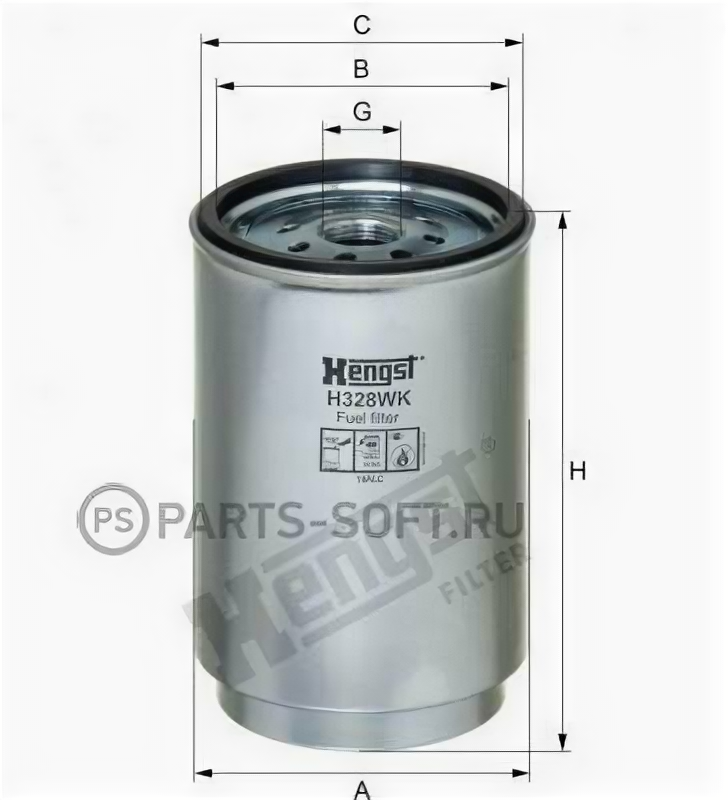 HENGST FILTER H328WK Фильтр Renault, Volvo Trucks