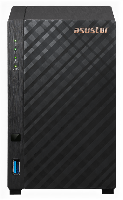 ASUSTOR Cетевое хранилище ASUSTOR AS1102T 2-Bay NAS/CPU (4Core) 1.4GHz/1GBDDR4/noHDD,LFF(HDD,SSD)/1x1GbE(LAN)/2xUSB3.2/; 90IX01K0-BW3S00