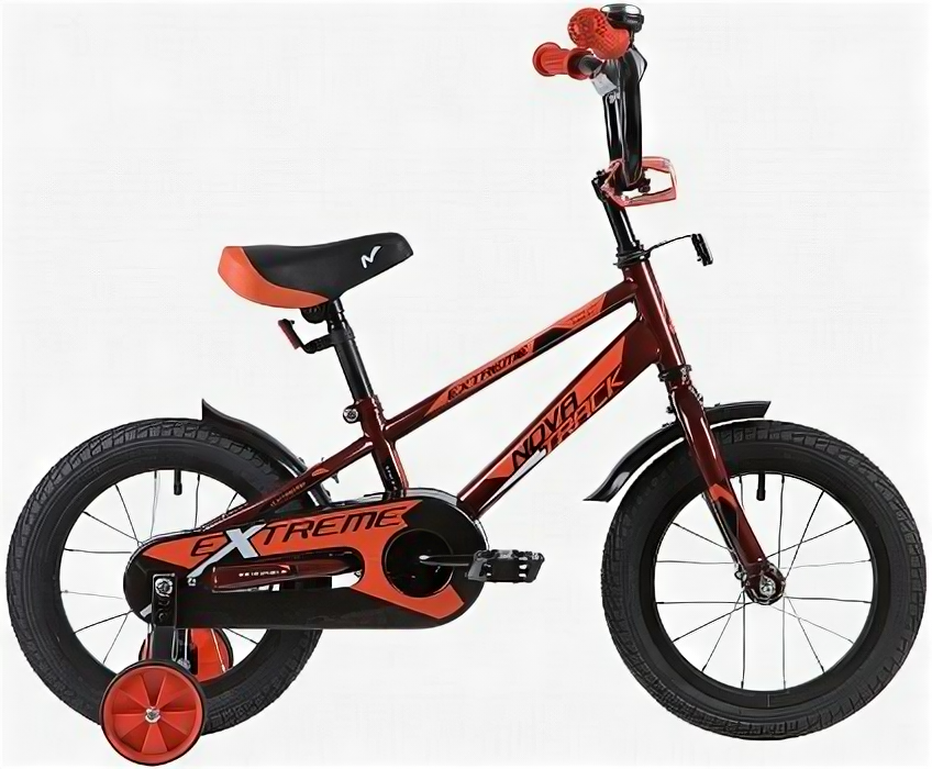 Детский велосипед Novatrack Extreme 14 (2019) коричневый/оранжевый (требует финальной сборки)