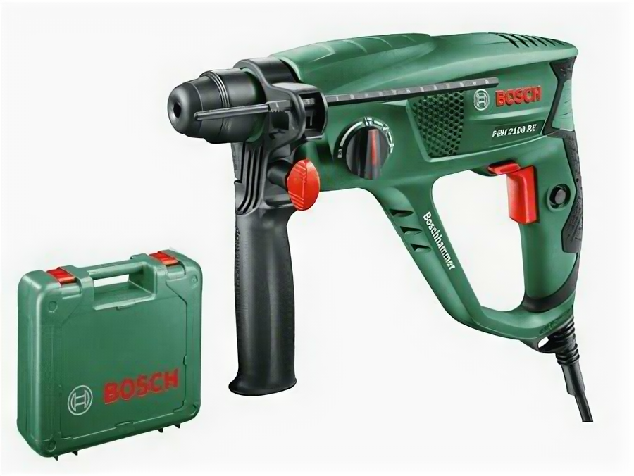 Перфоратор Bosch PBH 2100 RE патрон:SDS-plus уд.:1.7Дж 550Вт (кейс в комплекте)