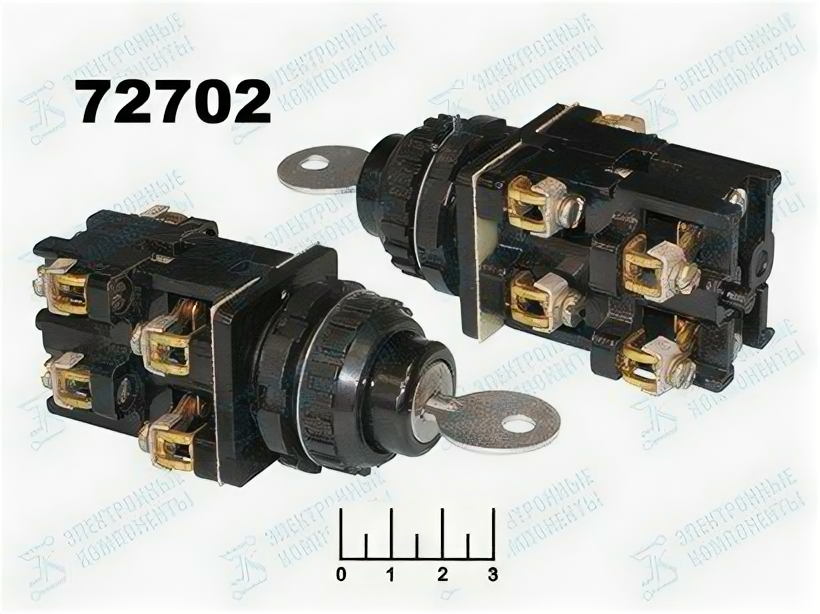 фото Выключатель пакетный 3-х позиционный с фиксацией ПЕ-182 440V 10A ИСП.1 (З.З.Р.Р.)