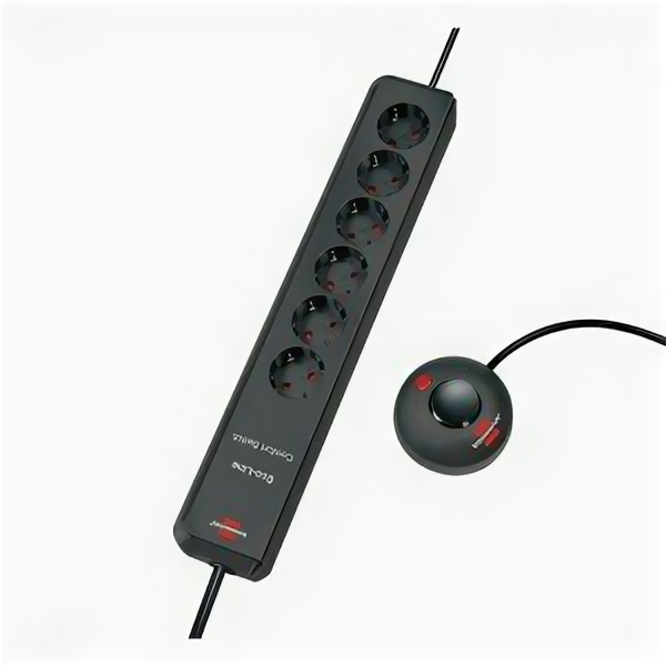 Удлинитель Brennenstuhl Eco-Line Comfort Switch с выносной кнопкой (2 м, 6 розеток, черный, 1159450616)