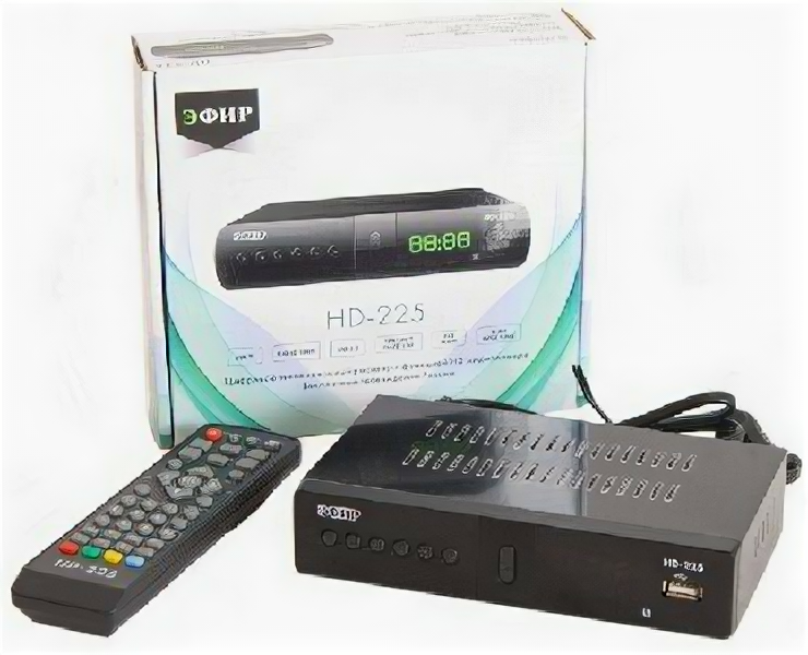 TV-тюнер эфир HD-225 МВ 174-230МГц, ДМВ 470-862МГц,