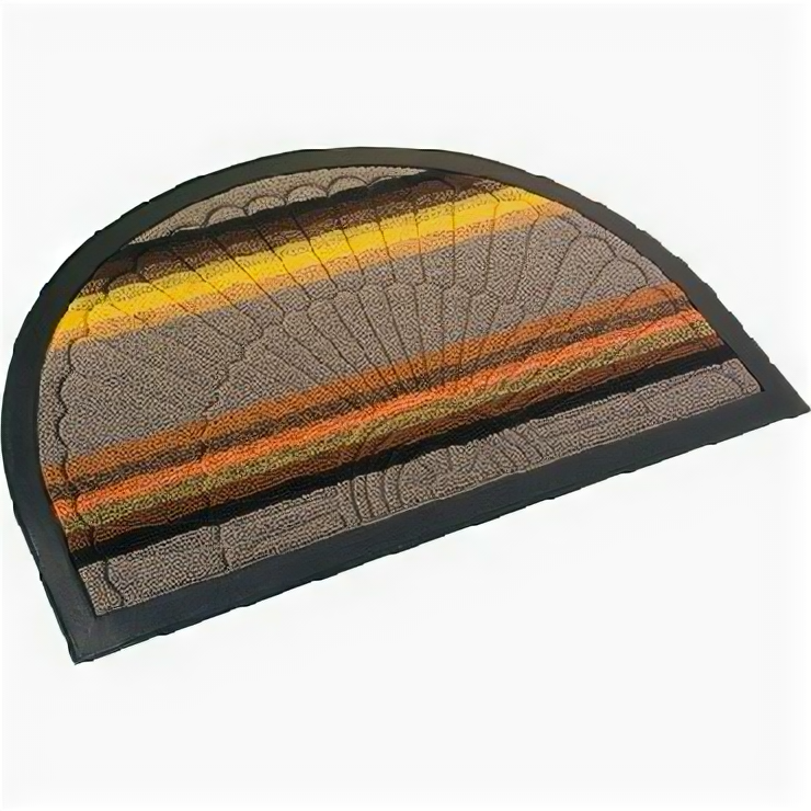 фото Коврик VORTEX 22387 Коврик придверный COMFORT 45*75см полукруг серый (2) 2 шт