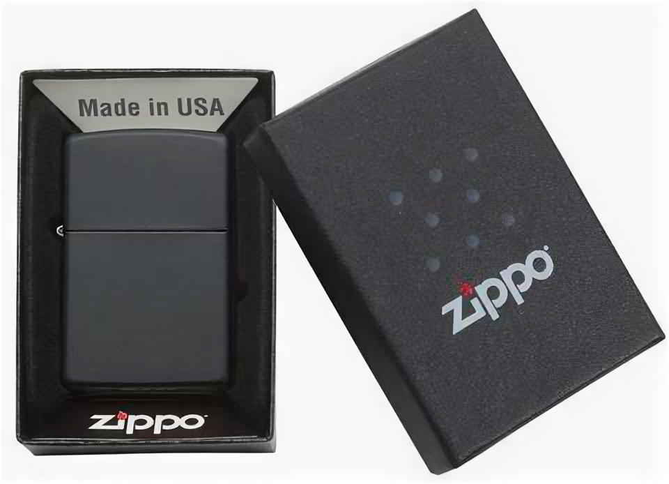 Зажигалка с покрытием Black Matte Zippo арт. 218 - фотография № 5