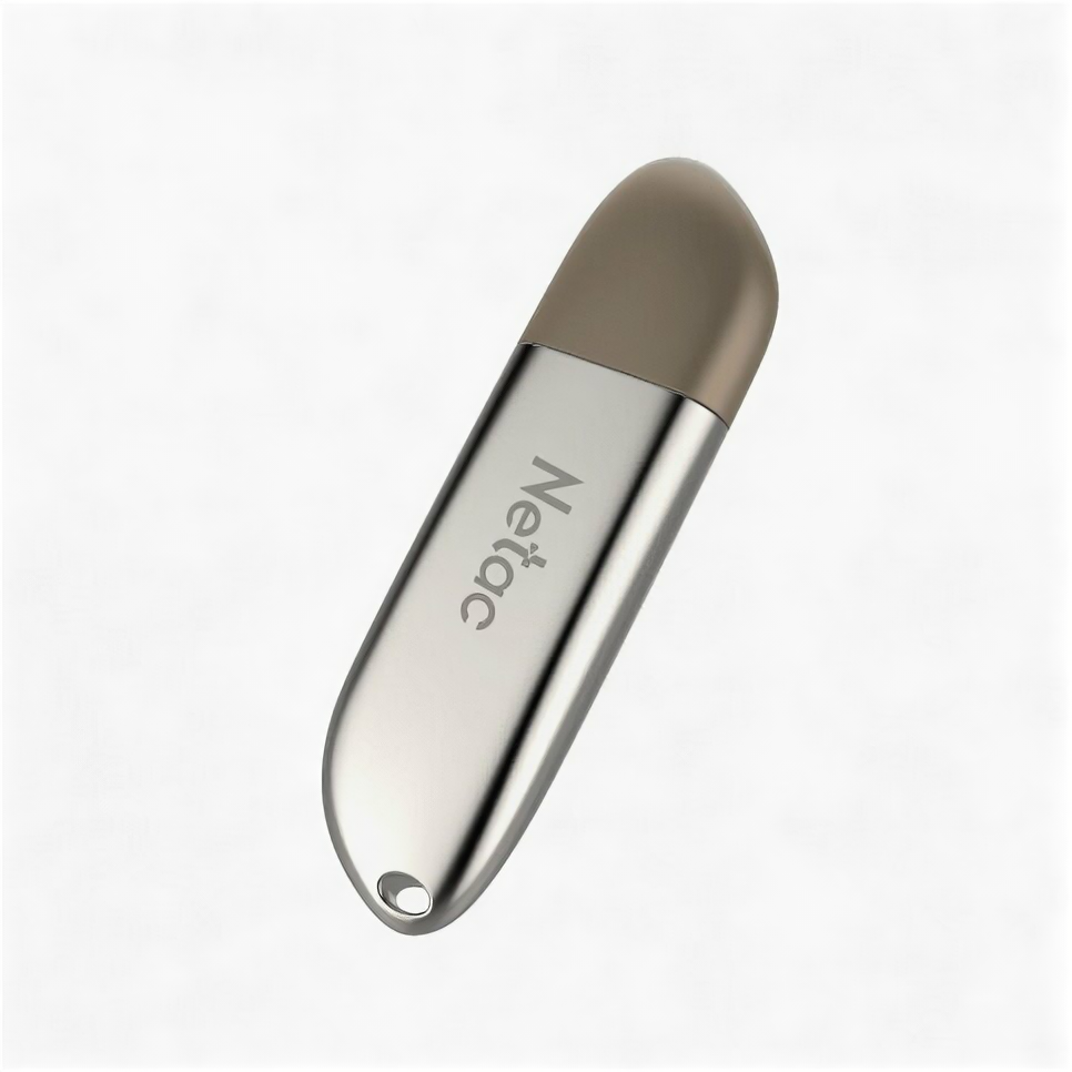 Флеш Диск Netac U352 128Gb , USB2.0, с колпачком, металлическая
