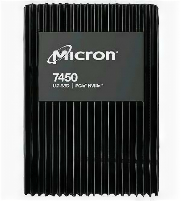 Micron SSD 7450 PRO, 15360GB, U.3(2.5 15mm), NVMe, PCIe 4.0 x4, 3D TLC, R/W 6800/5600MB/s, IOPs 1 000 000/250 000, TBW 28000, DWPD 1 (12 мес.)