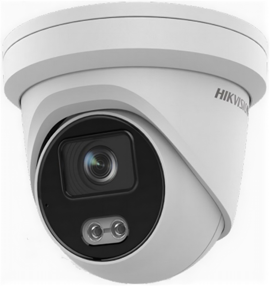 Видеокамера IP HIKVISION DS-2CD2327G2-LU(C)(2.8mm) 2Мп уличная купольная с LED-подсветкой до 30м и технологией AcuSense