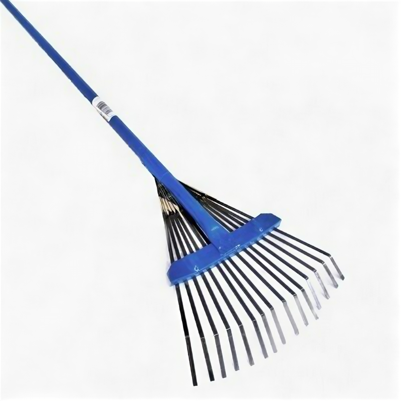 фото Грабли веерные раздвижные пластинчатые, 15 зубьев, с металлическим черенком