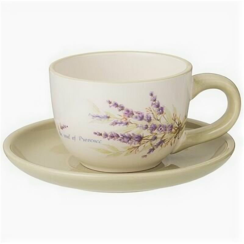 фото Чайный набор на 1 персону "Душа Прованса" 15*15 см, высота 7 см, 220 мл