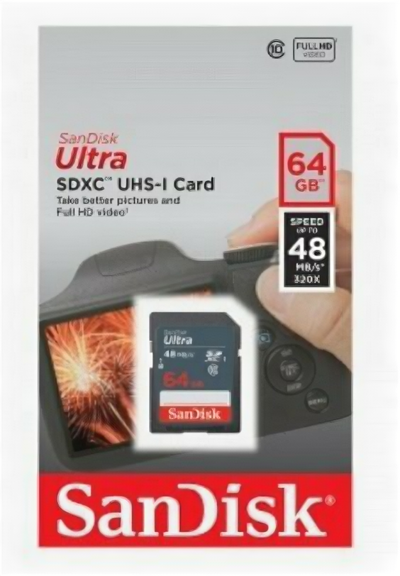 Карта памяти 64GB SanDisk SDSDUNR-064G-GN3IN SDXC UHS-I