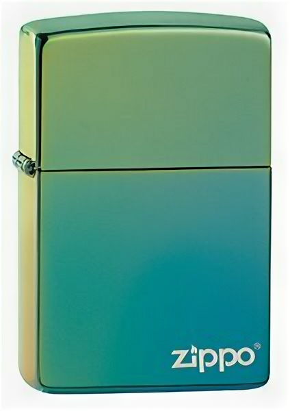 Зажигалка Zippo Classic с покрытием High Polish Teal латунь/сталь зелёная глянцевая