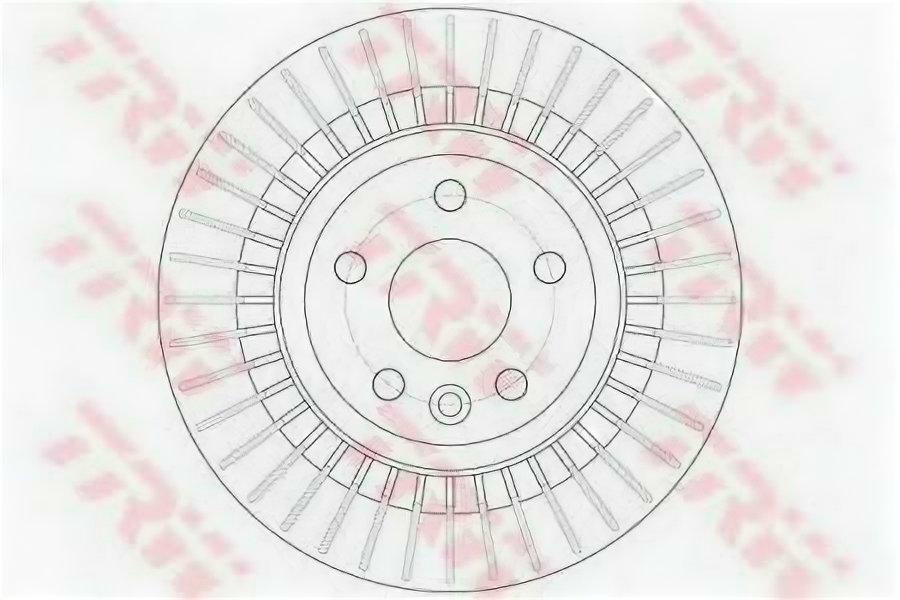 Тормозной диск задний вент. min 2 TRW DF6308