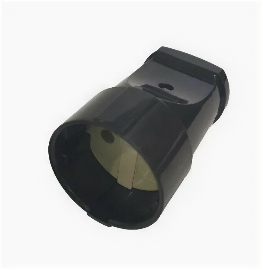 фото Розетка разборная GRV-S-10-R-B-IP20 10А круглая б/з черная IP20 470501