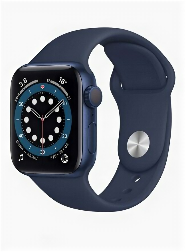 Умные часы Apple Watch Series 6 GPS 40мм Aluminum Case with Sport Band (MG143), синий/темный ультрамарин