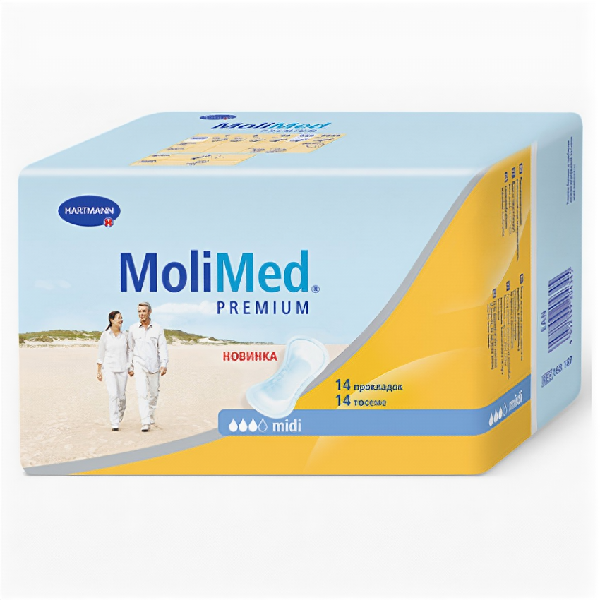MoliMed Premium прокладки урологические №14 миди