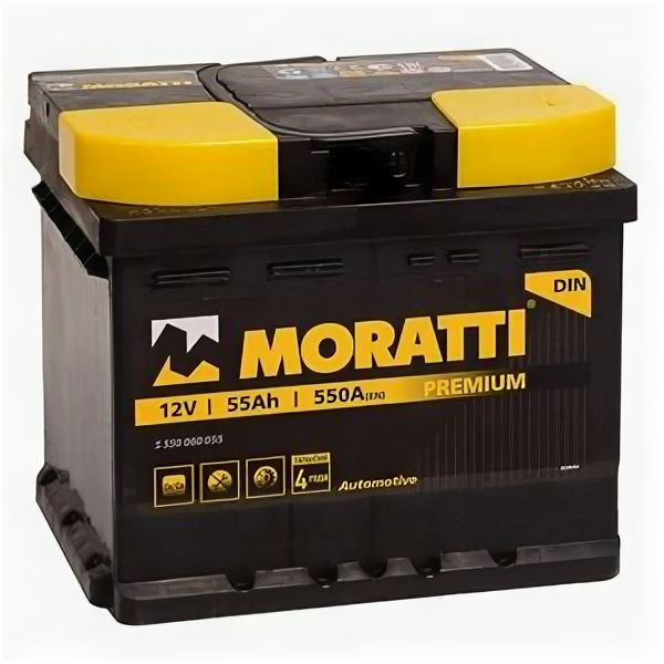 Аккумулятор Moratti 55 Ач 550А низкий прямая полярность