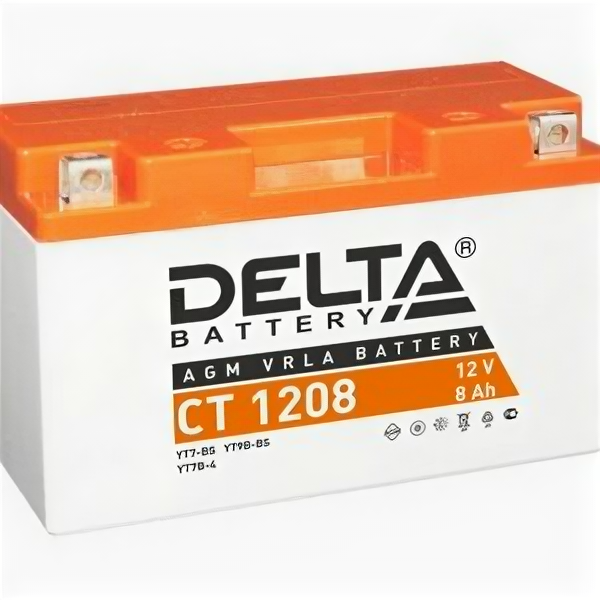 Аккумулятор мото Delta CT 1208 (YT7B-BS, YT9B-BS)