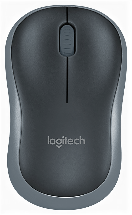 Беспроводная мышь Logitech Wireless Mouse M185 Grey-Black USB (910-002238)