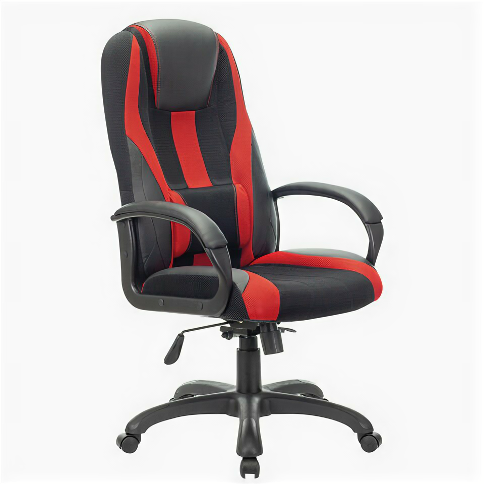 Кресло компьютерное BRABIX PREMIUM «Rapid GM-102» нагрузка 180 кг экокожа/ткань черное/красное 532107