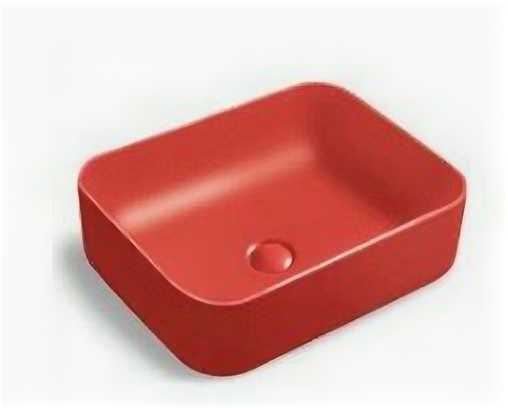 фото Раковина накладная SantiLine SL-1051MR красная матовая 50 см