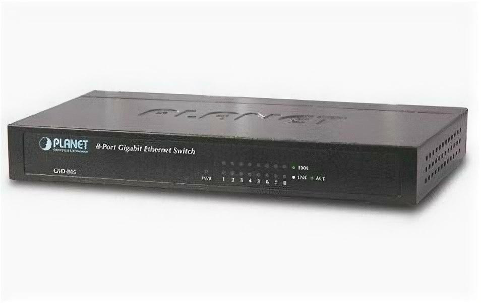 8-Port 1000Base-T Desktop Gigabit Ethernet Switch - Internal Power