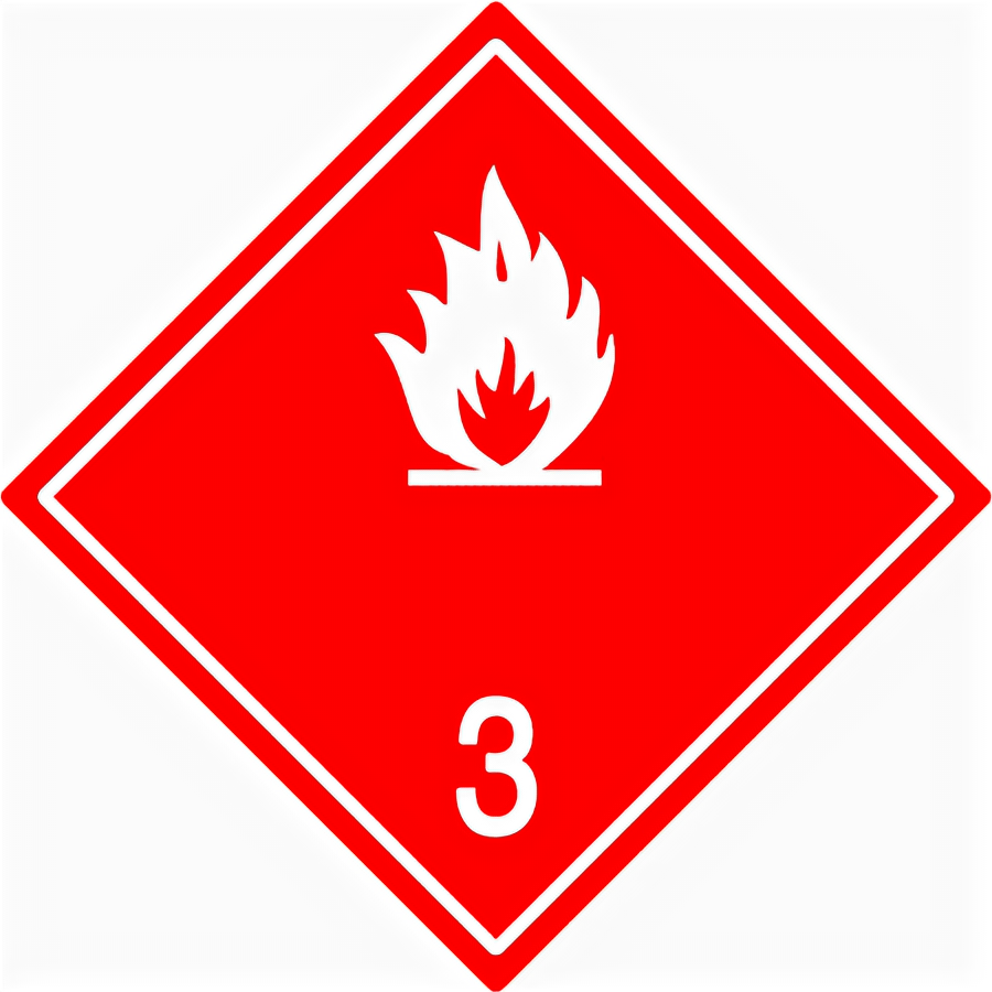 Наклейка Знак Легковоспламеняющиеся жидкости (белый). 200х200 мм