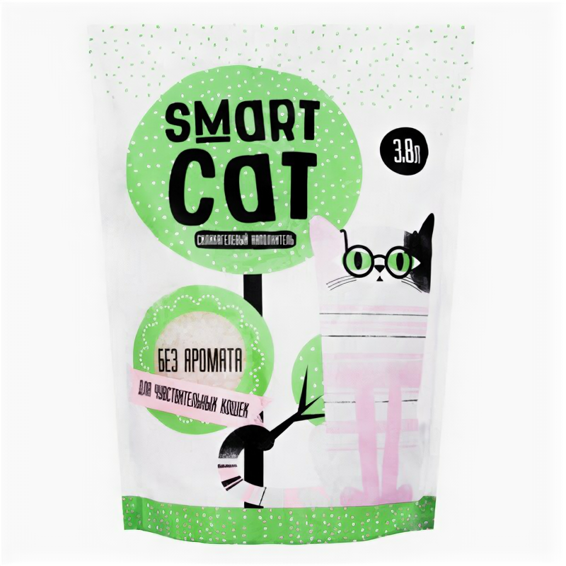 фото Smart Cat наполнитель Силикагелевый наполнитель для чувствительных кошек (без аромата) 7,6л 01им22 3,32 кг 24571 (2 шт)