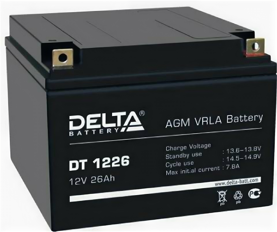 Аккумуляторная батарея DELTA Battery DT 1226 12В 26 А·ч