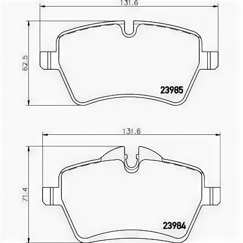 Колодки тормозные дисковые передние для а/м Mini Cooper S/D/SD (06-) / Countryman (10-) TRIALLI