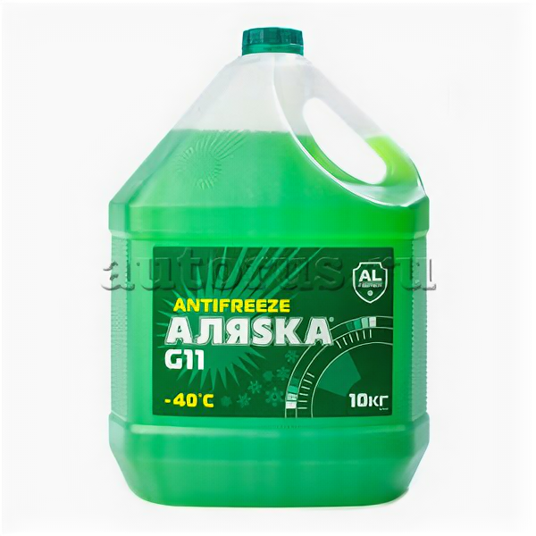 Антифриз Аляска Antifreeze G11 готовый -40C зеленый 10л 5523