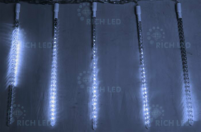 Rich Led Тающая сосулька светодиодная, соединяемая по 2 набора, витая форма, IP54 RL-MT10*0.8C-12V-W/W